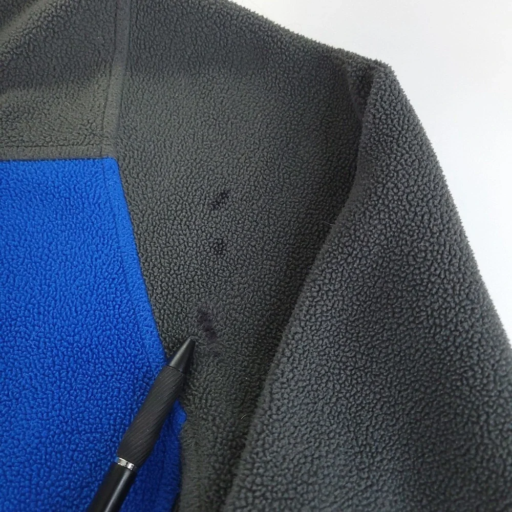 The North Face Flashdry Fleece Jacket Mens Large Blue and Charcoal Lightweight